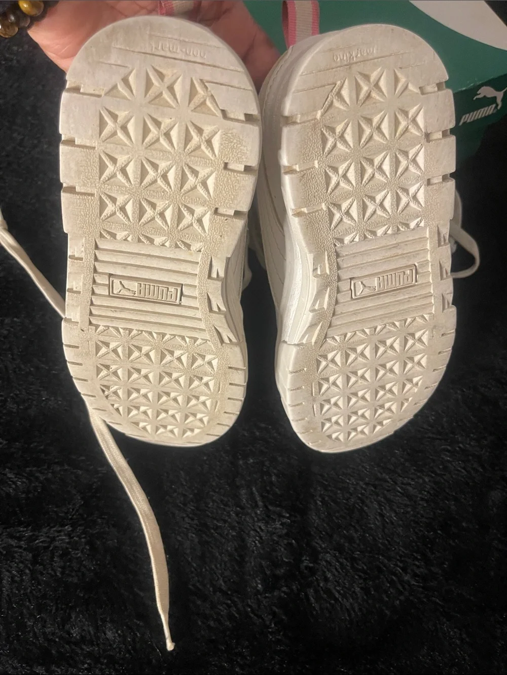 Puma Kids Mayze Embroidery PS White Sneakers with Pink and Green Floral Accents